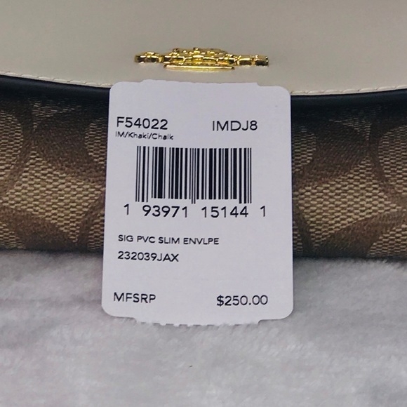 Coach Sig PVC Slim Envelope Wallet - Picture 8 of 8